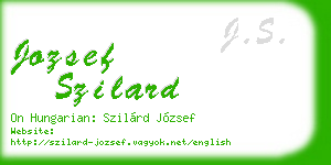 jozsef szilard business card