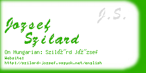 jozsef szilard business card